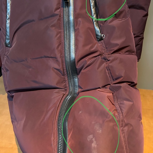 Mackage Down Burgundy Coat with Coyote Fur (Size X-small) - Picture 10 of 15